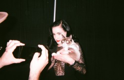 Dita Von Teese and Grumpy Cat, Los Angeles.