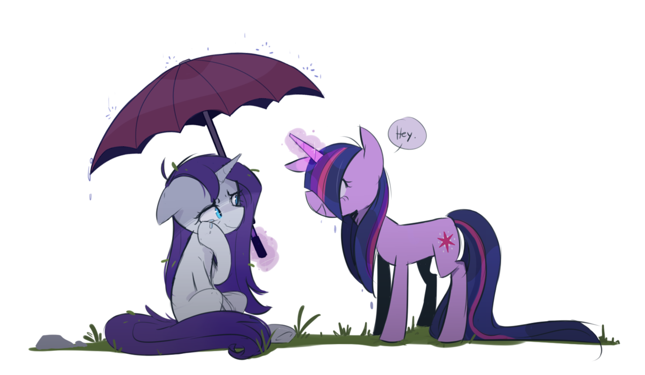 rarilightdoodles:protect the upset diamond gf horse from the rain 