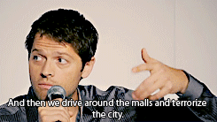 :   “We rent a double decker bus, drive around the malls and terrorize the city”.  