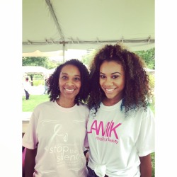 lucidnee:  pettylifepresident:  Me and my mommy at the Sisters Network Inc Stop The Silence Breast Cancer Walk  so beautiful