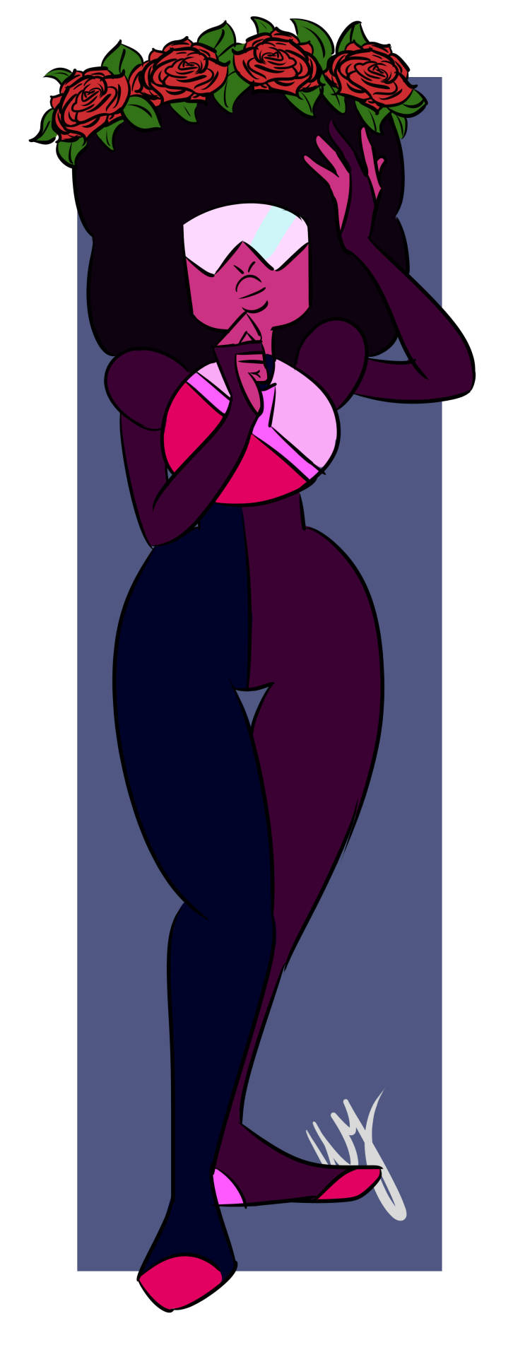 thishereismyartblog:  Crystal gems in flower crowns! I had fun the last time I drew
