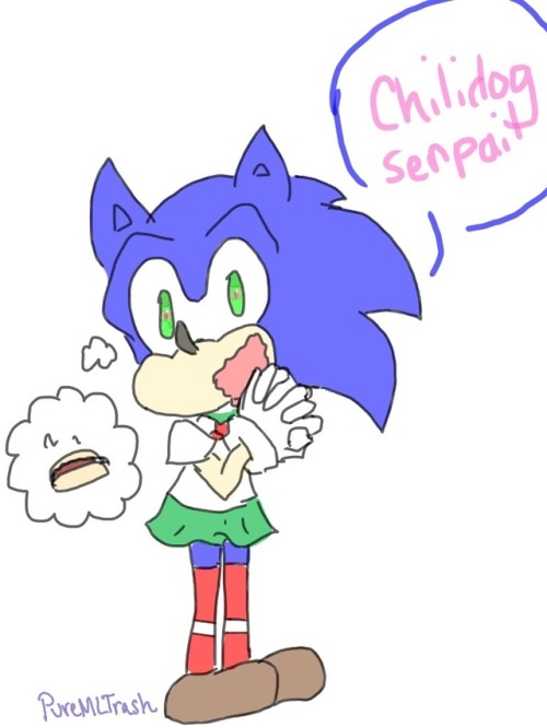 The true pairing,Sonic X Chili dog.