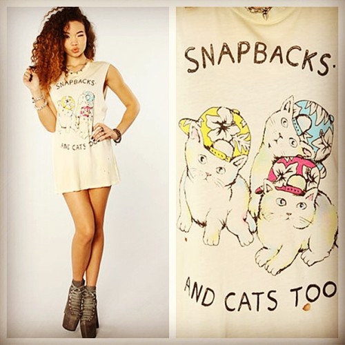 Dem Boys got Snapbacks and Tattoos. Dem Girls got Snapbacks and Cats Too. Tee by UNIF. Available to 