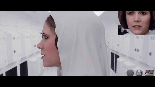 Rotating CG Model of Carrie Fisher as Princess Leia