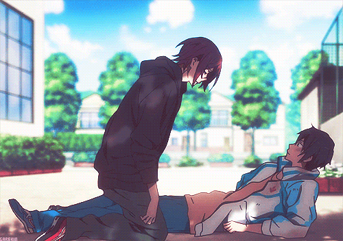 shaku-beito:  garekin:  THE WAY HE JUST SITS ON HIS LEG AND WHEN HARU MOVES IT UP