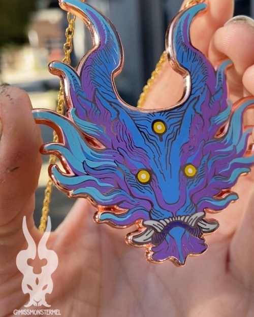 Surprise! I just got these enamel pendant Panoptes Beasts in and they came out great! The eyes glow 