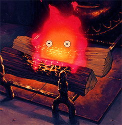 ponyo-ghibli:   Studio Ghibli Gif/Screencap Challenge5 Male Characters [1/5]: Calcifer“Here’s