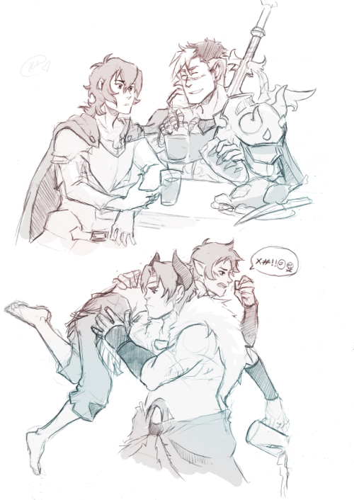 biblicacelestia: More Fantasy AU doodles, though they haven’t met both incidents happened at t