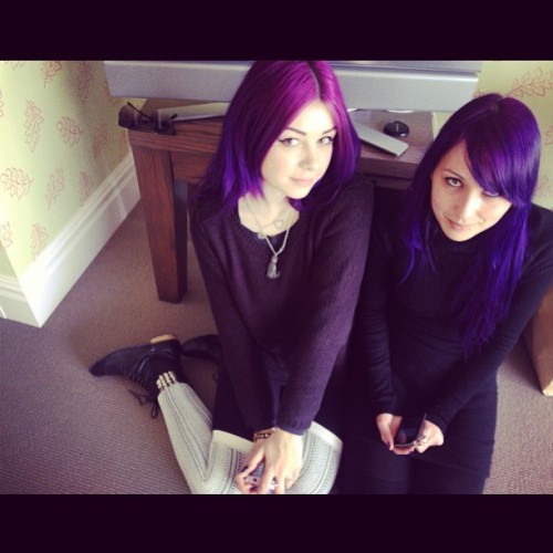 the-beautiful-plum-suicide:  callioppe Purple haired pixies @plumsuicide@discordiasuicide 