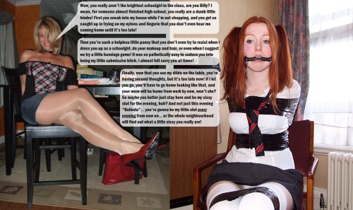 sis1111: mysissycaptions:  Sissy schoolgurl in trouble  THIS!! this is the fucking dream :O 