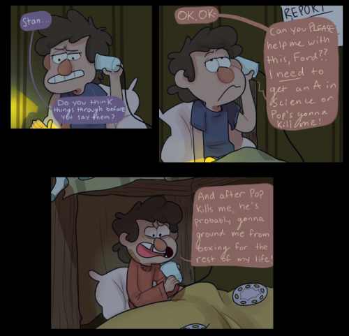 strampunch:  wet-monsoon:  stan kid interactions will be the end of me  this is too precious and the art style hnnng <3