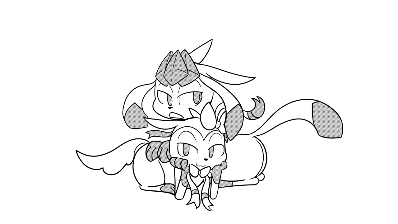 pencil-rebagels: Glaceon and Sylveon for @cladz and @wouhlven òwó X3 &lt;3