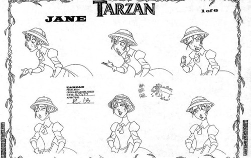 themalteser - Model sheets of Jane from Tarzan.