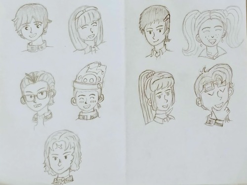new year, new drawing of the p1 gang, the teenagers that started it all.i would have posted this ear