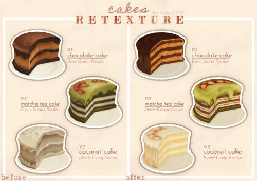 🍰 CAKES RETEXTURE 🍰