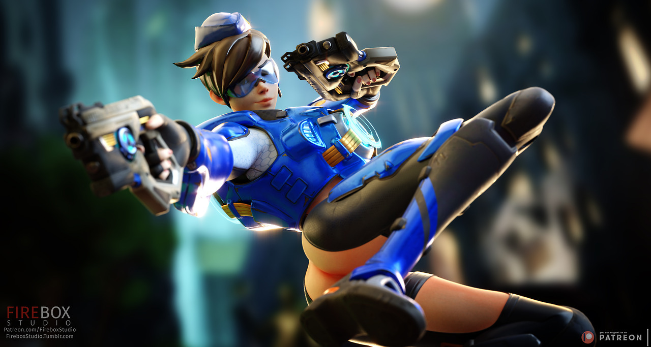 fireboxstudio: My Patreon &lt;– Link   Rodger dodger we have Tracer! Cadet