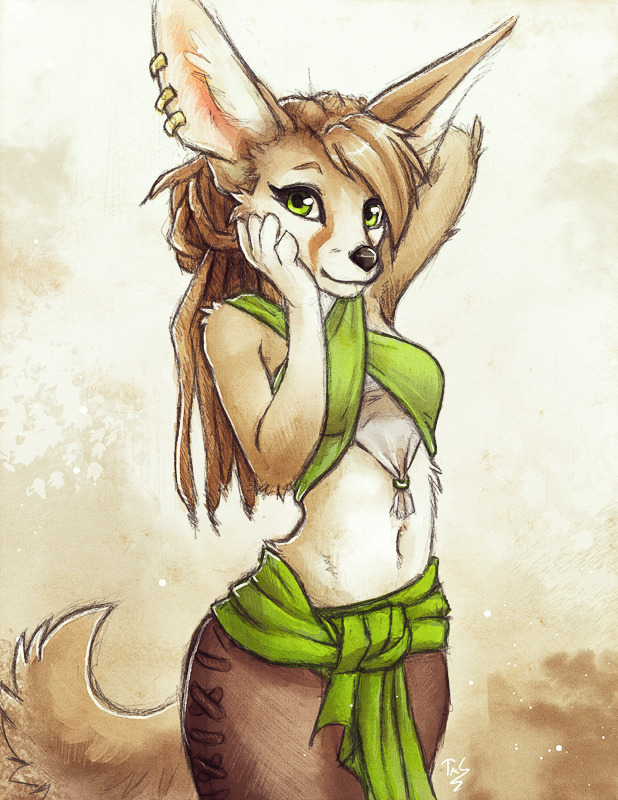 furryartwork: Earthy Fennec (My art) Source: http://ift.tt/2mA42jo &lt;3