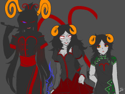 lunaticjin: megido rotation Damara(ancestors troll) -&gt; The Handmaid (beta troll) -&gt; Aradia (alpha troll) -&gt; Damara —————————————-  *just re-design.  u_u  -explain: [1] [2]  *HS rotation finally complete! —————————————-