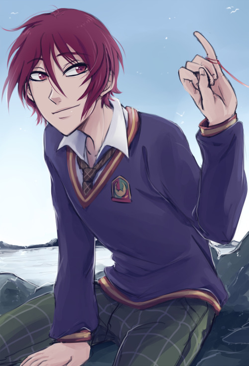 sexuallyfrustratedshark: Middle school Rin sketch