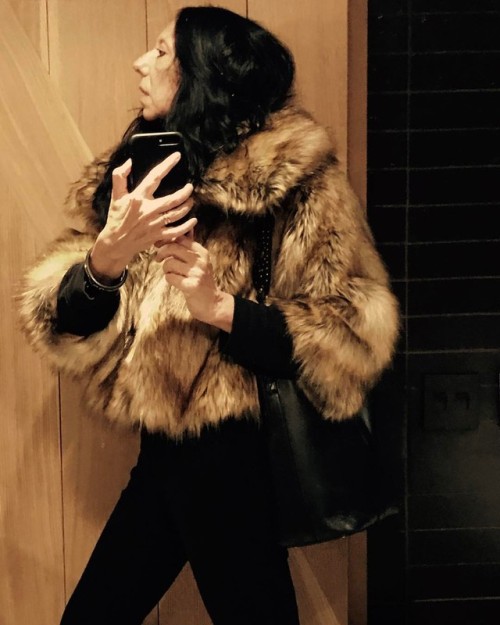 inezandvinoodh: I know it’s sunny outside but I just had to wear my new fantastic faux fur by 
