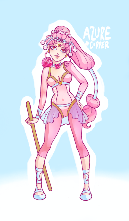 azurecomics:Commissions: Amazoness/Dead Moon Circus versions of Chibi-usa and Ami.Only the pig-taile