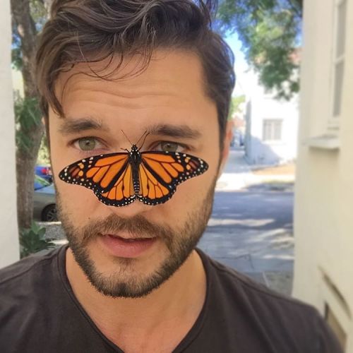 philtorres:  Over these last few days, I’ve been hanging out with this butterfly on snapchat: 