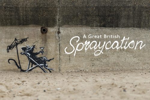 Banksy, “A Great British SprayCation”The stenciled pieces, along with a few sculptural interventions