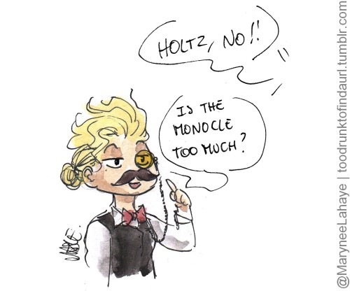 toodrunktofindaurl:Headcanon that Holtzmann have a lot of fun toying with dress codes to mess with s