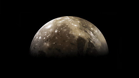 Jupiter’s Moon Ganymede- Composite image from the Galileo mission, put together by Ted Styrk