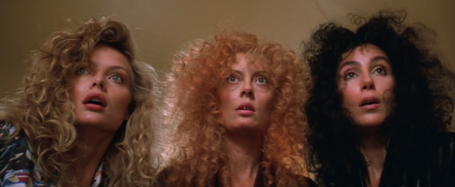 Michelle Pfeiffer (Sukie), Susan Sarandon (Jane) and Cher (Alex) - The Witches Of Eastwick, 1987