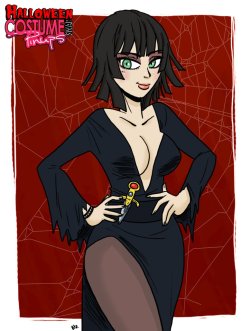 eyzmaster:  #HalloweenPinups - Fubuki by theEyZmaster  It’s that time of the year again - #HappyHalloween Everyone!======================#HalloweenCostumeSwapPinups  Who? FubukiAs? Elvira, Mistress of the DarkAnother one!Enjoy!     ;9