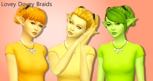 SimLaughLove Pigtails & Braids Hairs in Sorbets Remix Updated recolours from my original posts: 