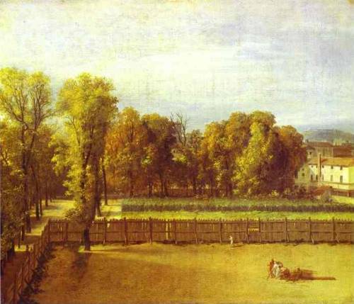 View of the Luxembourg Gardens in Paris, 1794, Jacques-Louis DavidMedium: oil,canvas