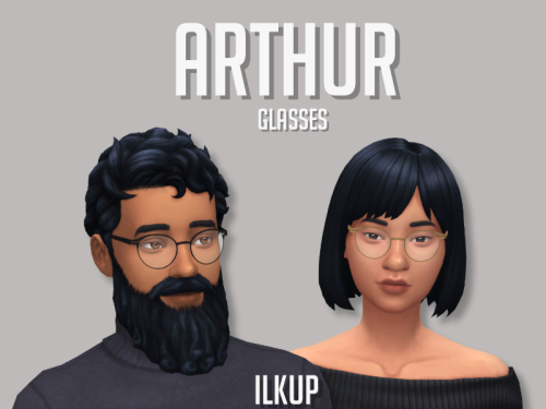 ilkup: Arthurmetal framed glasses.custom thumbnailscorrect lodsnew meshbasegame compatibleenabled fo