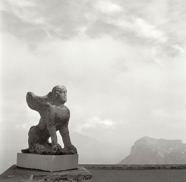 hauntedbystorytelling:    Herbert List :: Greek Sphinx at the Villa San Michele,