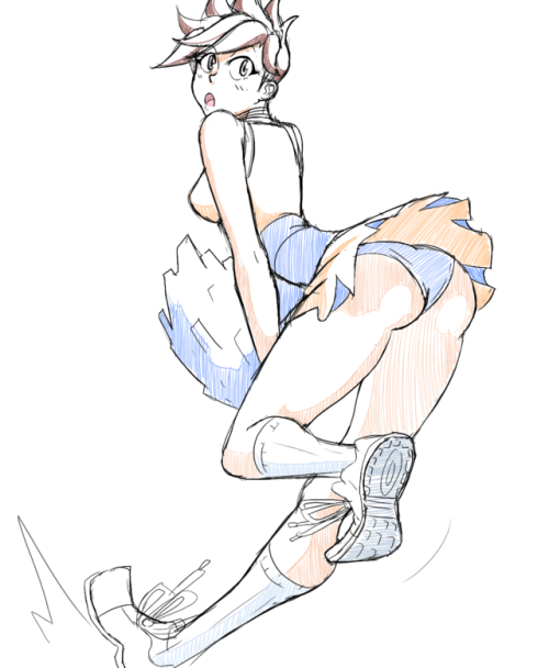 Some Cheerleader Tracer, Warm Up Sketches.