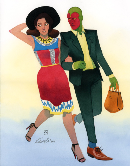 kevinwada:Wanda and VisionFashionizationHeroesCon 2015 commission