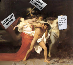 sassmaster-arjay:  sniperj0e:  logicd:  Everyday on tumblr  funnily enough, this painting (Orestes Pursued by the Furies/The Remorse of Orestes by William-Adolphe Bouguereau) shows Orestes being righteously tormented by the furies for murdering his own