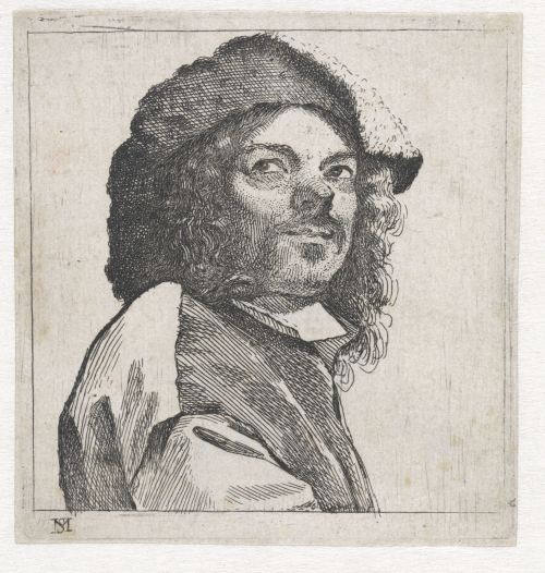 Michael Sweerts (Flemish; 1618–1664)Buste van man met bontmuts = Bust of a Man in a Fur Hat From Div