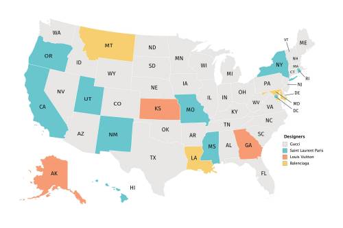 GRAILED: The Most Popular Luxury Brand in Each U.S. State