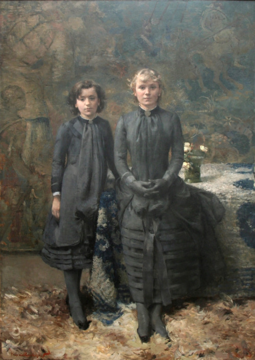 Theo van Rysselberghe (Ghent 1862 - Saint-Clair 1926); The sisters of the painter Schlobach, 1884; oil on canvas; Musée d'art moderne et d'art contemporain de Liège (Musée des Beaux-Arts de Liège)