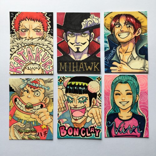 My One Piece small card collection for a friend of mine! I don’t know some of these characters but I