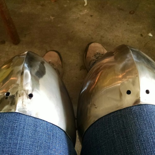 Shiny knees! I am so excited, I cannot stop giggling.
