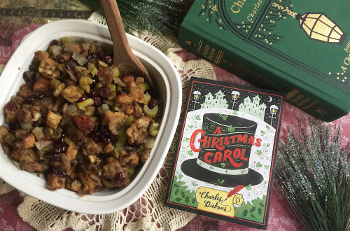 Homemade Stuffing for A Christmas Carol by Charles DickensAt last the dishes were set on, and grace 