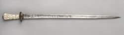 art-of-swords:  European Sword Maker/Artist: unknown Dated: circa 1650-1700 Geography: made in Germany, Europe Medium: etched steel [blade]; gilded silver, carved bone [hilt] Measurements: 35 1/2 x 3 inches, 1.7 lb. (90.2 x 7.6 cm, 0.76 kg). Length