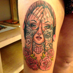 thievinggenius:  Tattoo done by Mat Lapping.