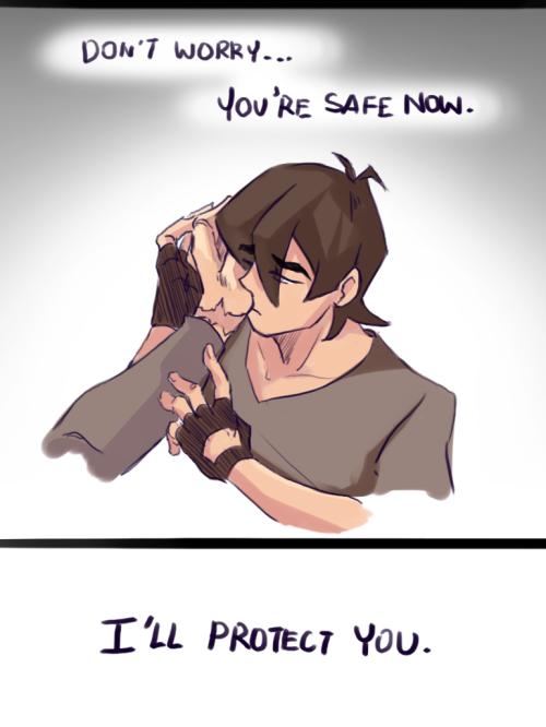 noct-art:The protector of the ChampionI’d imagine Shiro’s hand would be a lot more scarred from figh