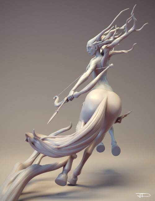 eiruvsq:3D Sculptor &amp; Digital Artist:Julien Desroy“Centaure”“Personal stuff…”