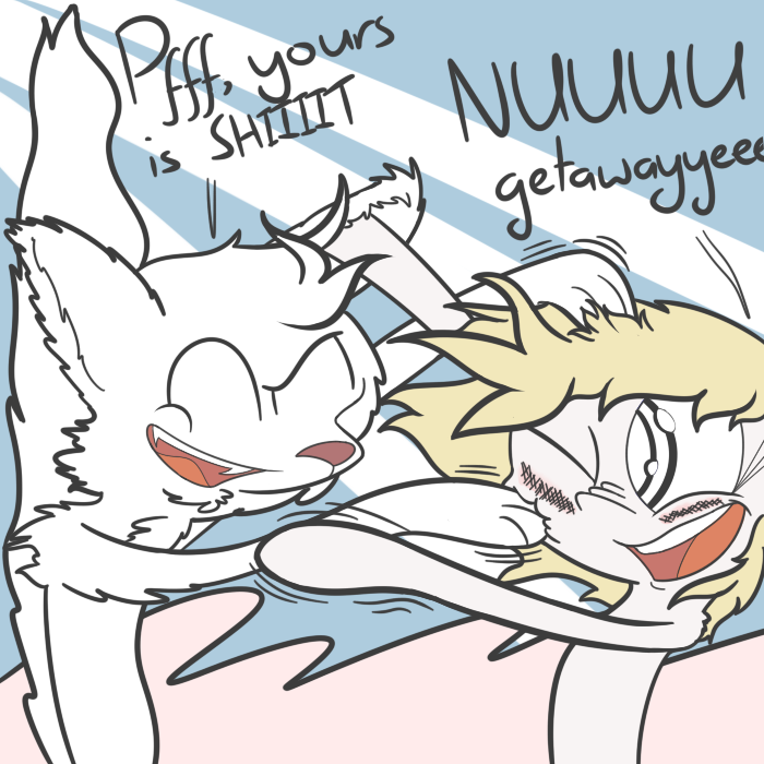 ask-a-colt-and-his-fox: Whitemeat: I’m 40 percent floof! Thankya @asksockie :D