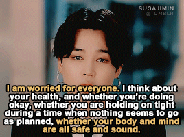 Some Comforting Words From Jimin